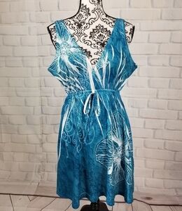 Style Works sz Large stretch knit geo print dress